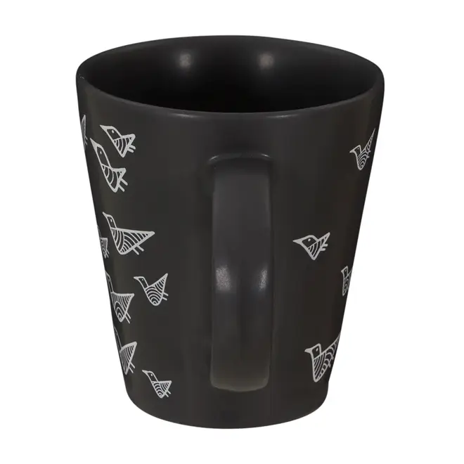 CANECA 200 ML RESPIRO PÁSSAROS I - PRETO/NATURAL - Foto 3