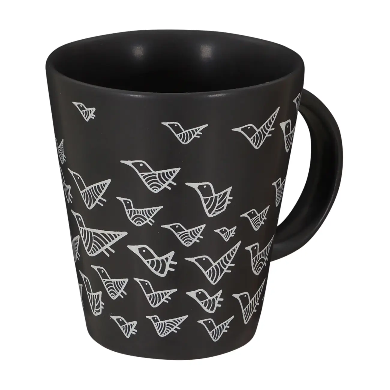 CANECA 200 ML RESPIRO PÁSSAROS I - PRETO/NATURAL - Foto 4