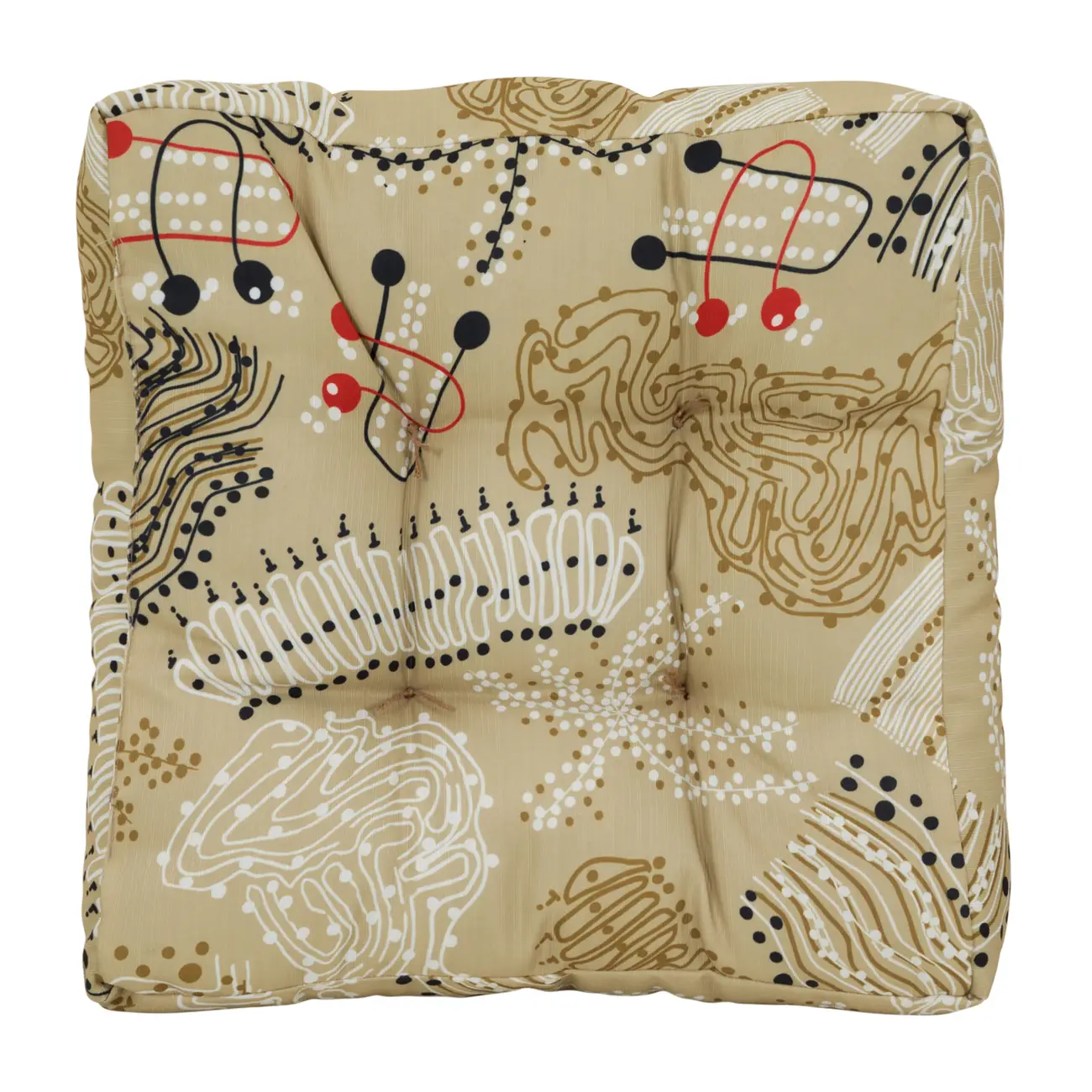 FUTON 40 CM X 40 CM ANTI-HESITAÇÃO - BEGE/PRETO - Foto 1