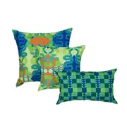 ALMOFADA 60 CM X 60 CM TIGAÍTI - VERDE/AZUL - Foto 5