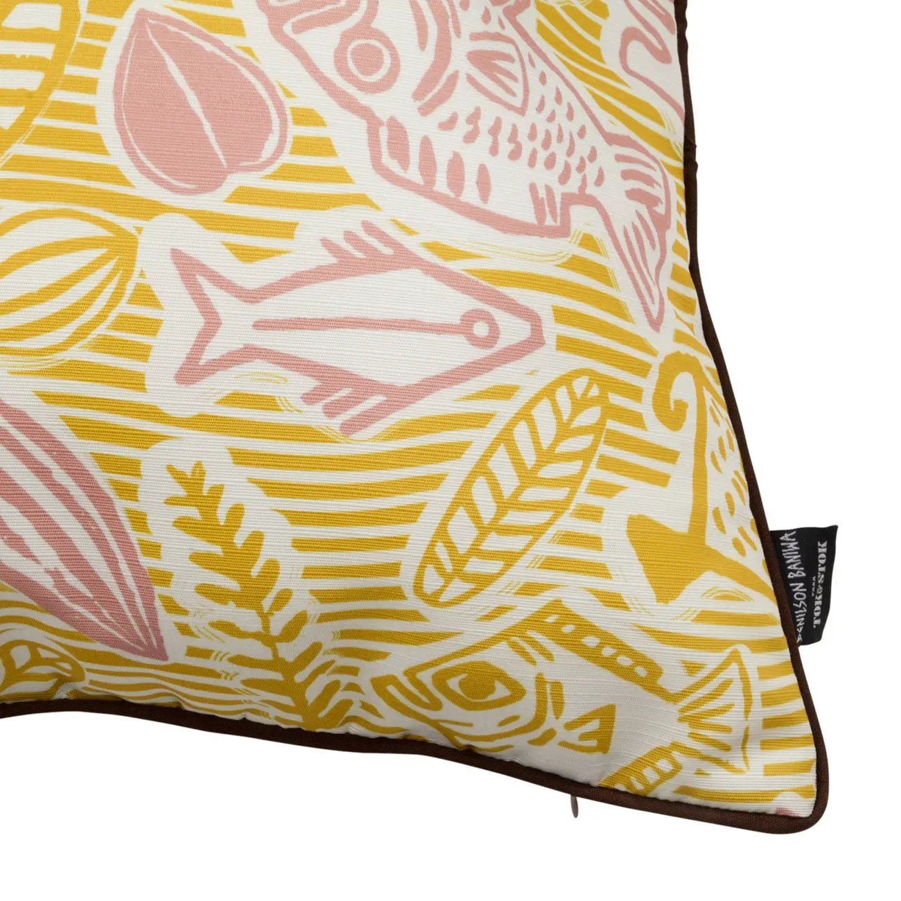 ALMOFADA DUPLA FACE 45 CM X 45 CM DABUKURI PIRACEMA - MARROM/ZAFRON - Foto 2