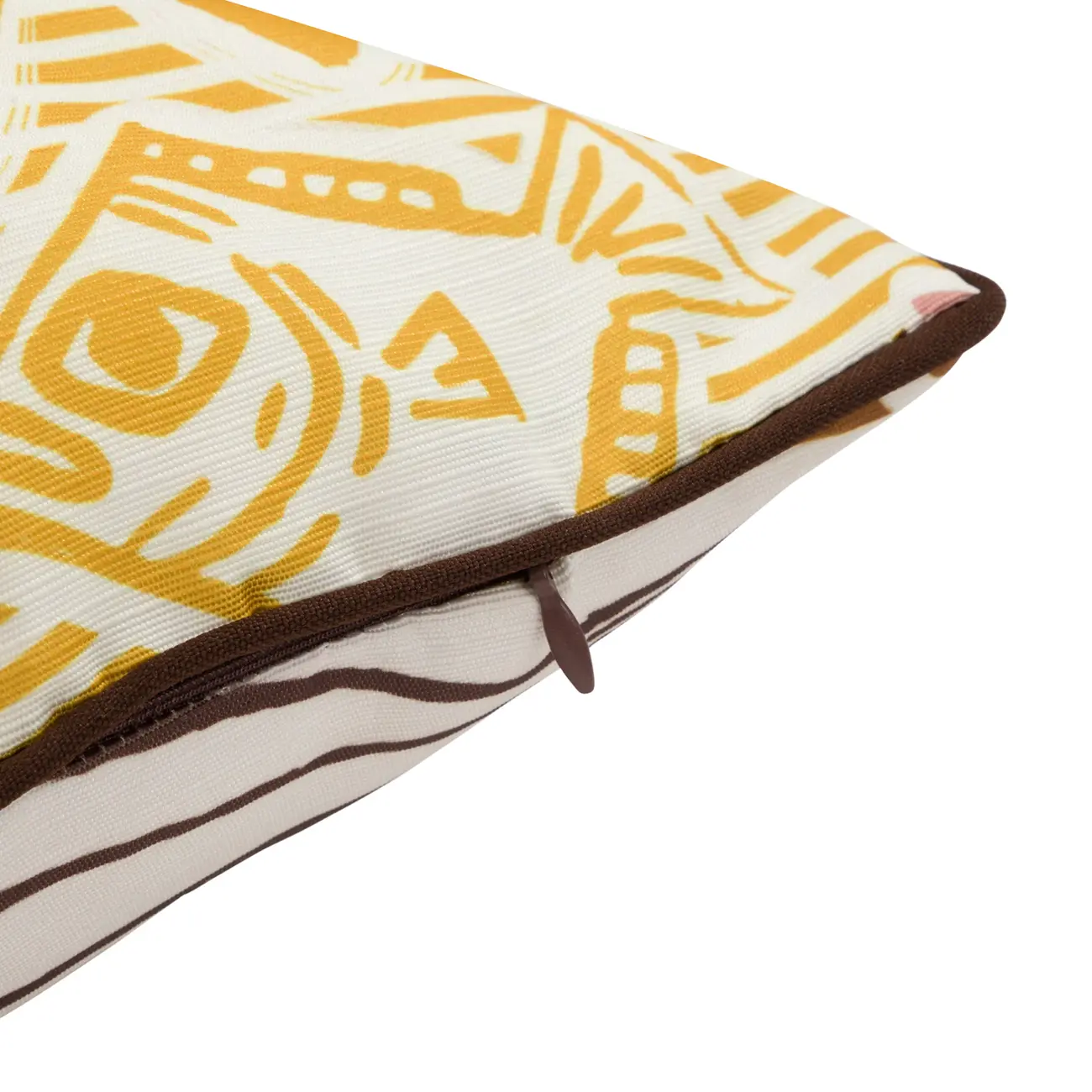ALMOFADA DUPLA FACE 45 CM X 45 CM DABUKURI PIRACEMA - MARROM/ZAFRON - Foto 4