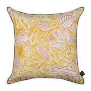 ALMOFADA DUPLA FACE 60 CM X 60 CM DABUKURI PIRACEMA - MARROM/ZAFRON - Foto 1