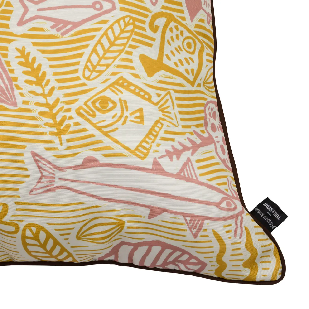 ALMOFADA DUPLA FACE 60 CM X 60 CM DABUKURI PIRACEMA - MARROM/ZAFRON - Foto 2
