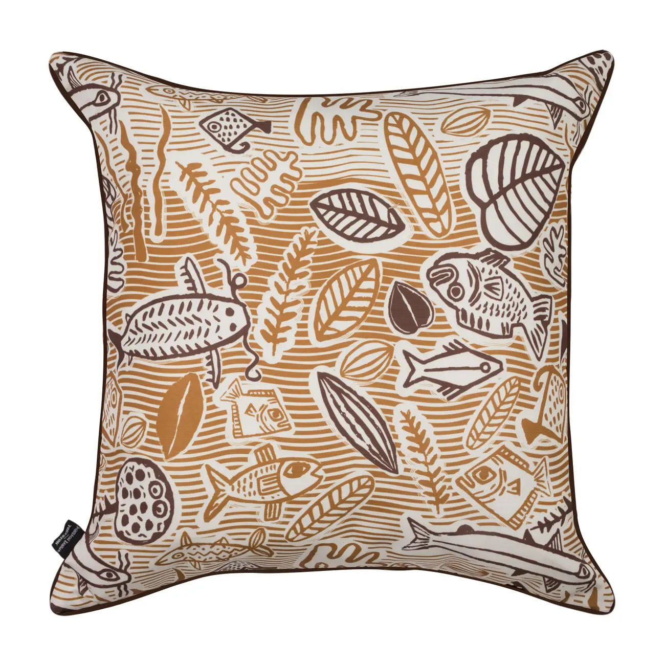 ALMOFADA DUPLA FACE 60 CM X 60 CM DABUKURI PIRACEMA - MARROM/ZAFRON - Foto 3