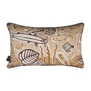 ALMOFADA DUPLA FACE 50 CM X 32 CM DABUKURI PIRACEMA - MARROM/ZAFRON - Foto 3