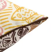 ALMOFADA DUPLA FACE 50 CM X 32 CM DABUKURI PIRACEMA - MARROM/ZAFRON - Foto 4