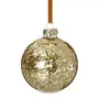 PINGENTE BOLA TEXTURA 8 CM CONJUNTO COM 2 PEÇAS FINE FESTIVITY - OURO - Foto 3
