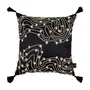 CAPA DE ALMOFADA 43 CM X 43 CM ANTI-HESITAÇÃO - PRETO/ OFFWHITE - Foto 1