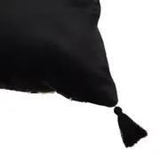 CAPA DE ALMOFADA 43 CM X 43 CM ANTI-HESITAÇÃO - PRETO/ OFFWHITE - Foto 4