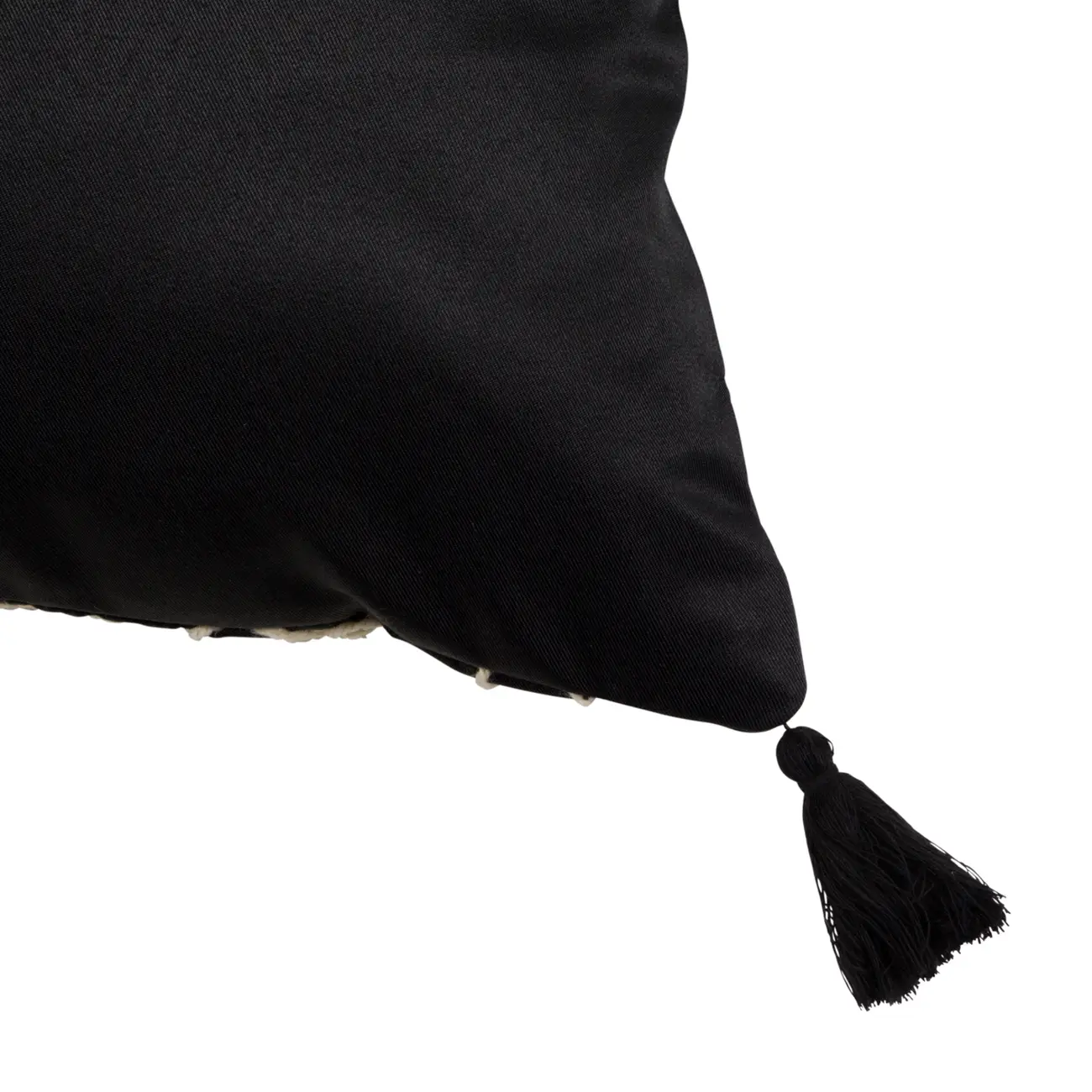 CAPA DE ALMOFADA 43 CM X 43 CM ANTI-HESITAÇÃO - PRETO/ OFFWHITE - Foto 4