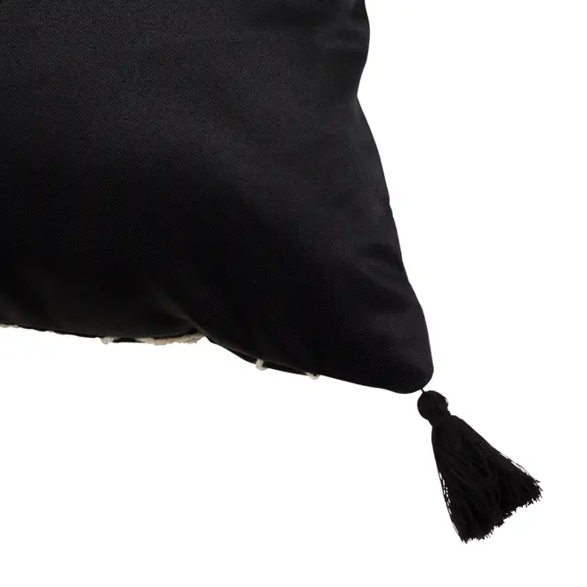CAPA DE ALMOFADA 43 CM X 43 CM ANTI-HESITAÇÃO - PRETO/ OFFWHITE - Foto 4