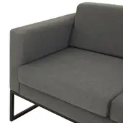 SOFÁ 2 LUGARES DETROIT - CINZA/PRETO - Foto 6