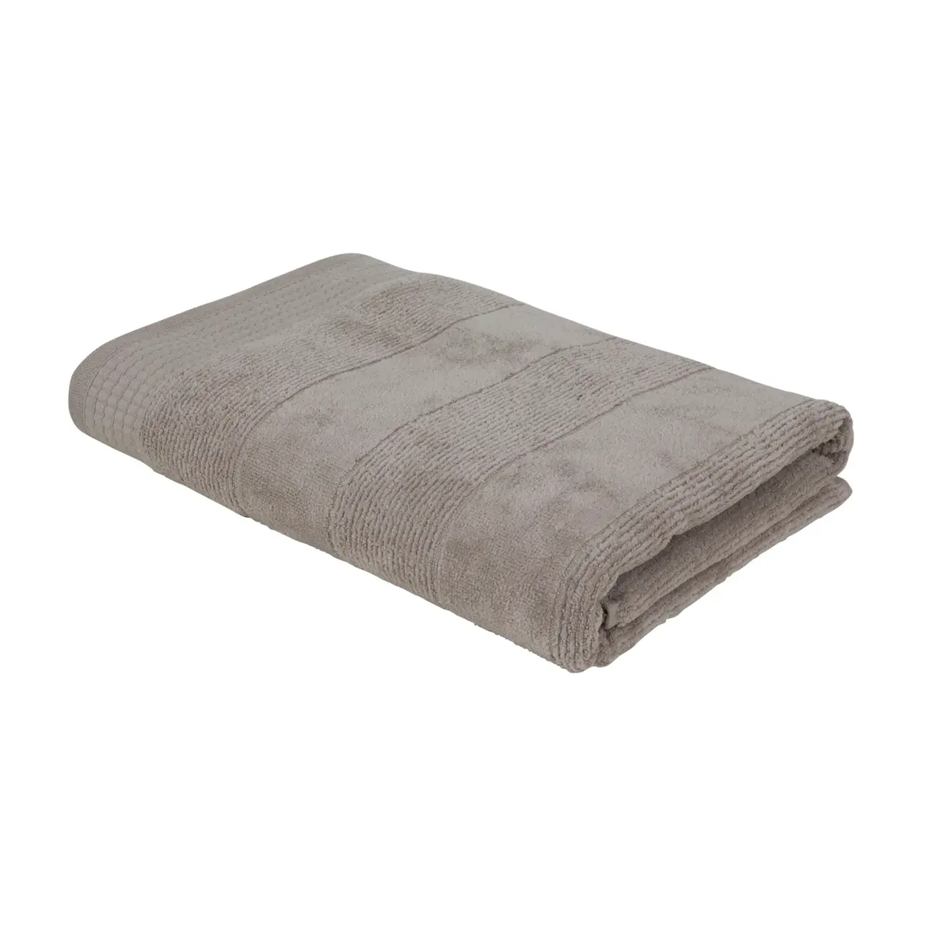TOALHA DE BANHO 1,35 M X 70 CM DOUX AU TOUCHER - CINZA PROVENCE - Foto 1