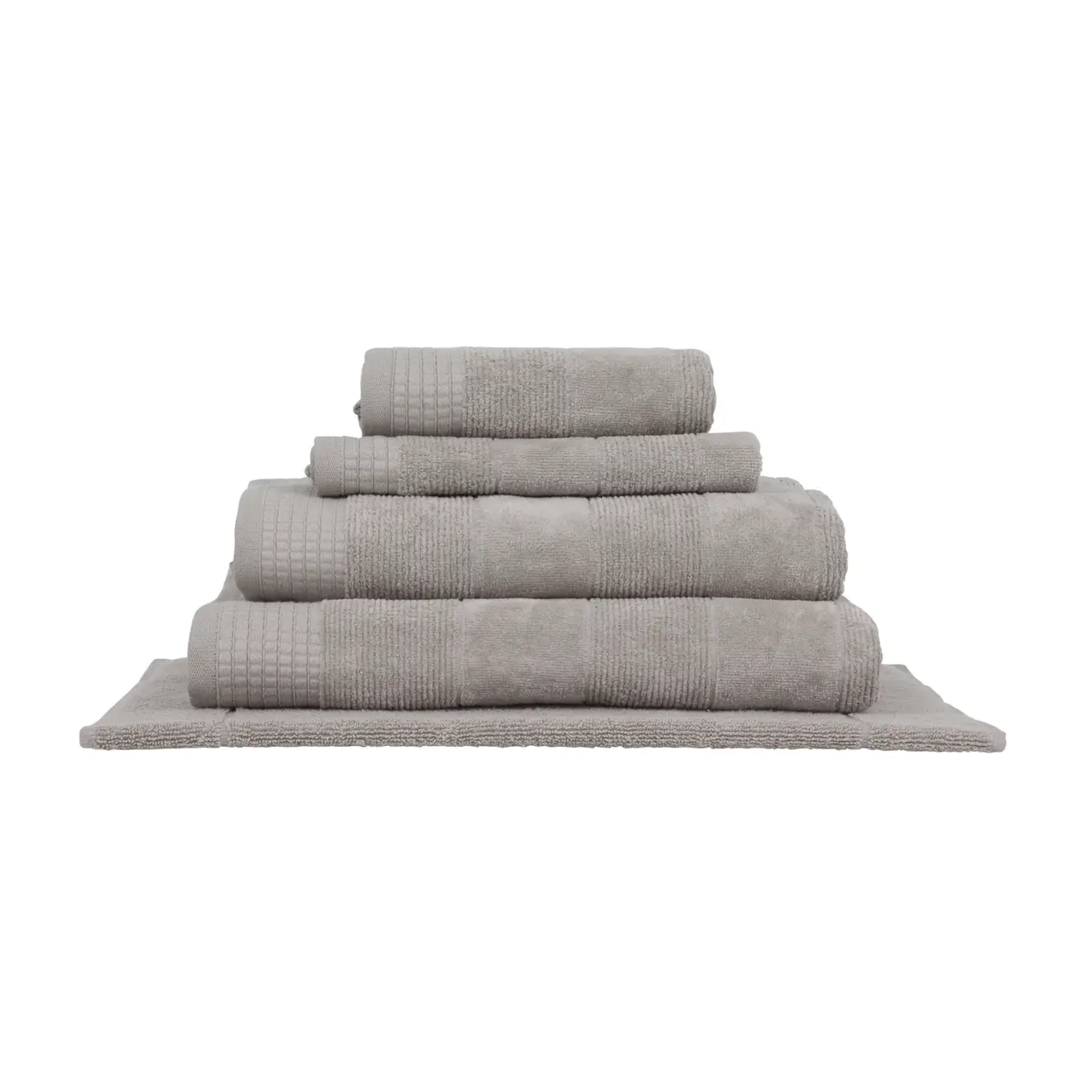 TOALHA DE BANHO 1,35 M X 70 CM DOUX AU TOUCHER - CINZA PROVENCE - Foto 5