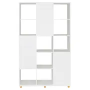 ESTANTE/DIVISÓRIA 3 PORTAS 1,20 M X 2,05 M SIDER - BRANCO/PINUS NATURAL - Foto 8