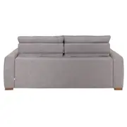 SOFÁ RETRÁTIL E RECLINÁVEL 3 LUGARES DOHA STITCH - POLI CINZA - Foto 8