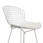 CADEIRA DE JANTAR COM ALMOFADA BERTOIA - CROMADO/BRANCO - Foto 5