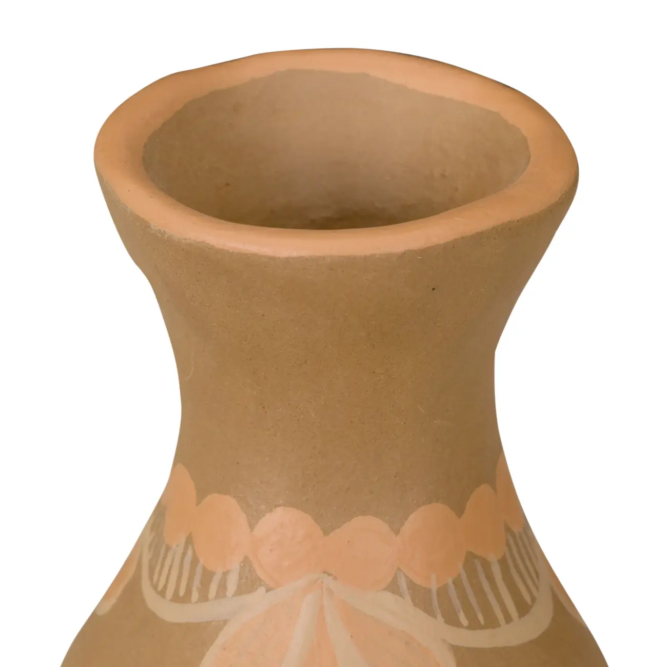 ADORNO VASO 14 CM MÃOS DE BARRO POÁS - ARGILA CRUA/BEGE - Foto 5