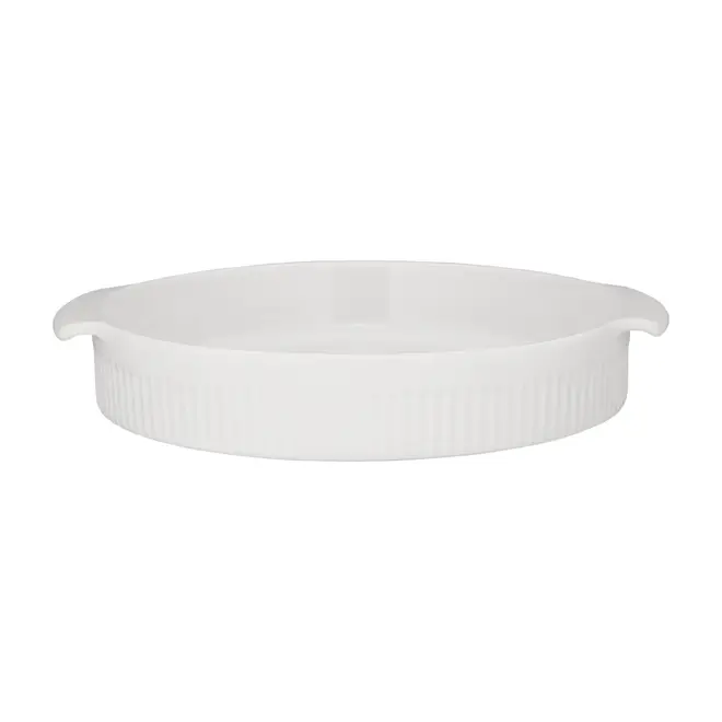 TRAVESSA REFRÁTARIA REDONDA 25 CM HOTF - BRANCO - Foto 1