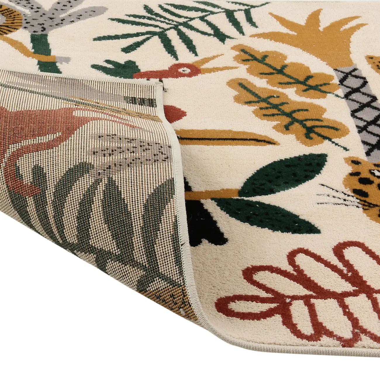 TAPETE 1 M X 1,50 M BICHARADA - OFF WHITE/ MULTICOR - Foto 3