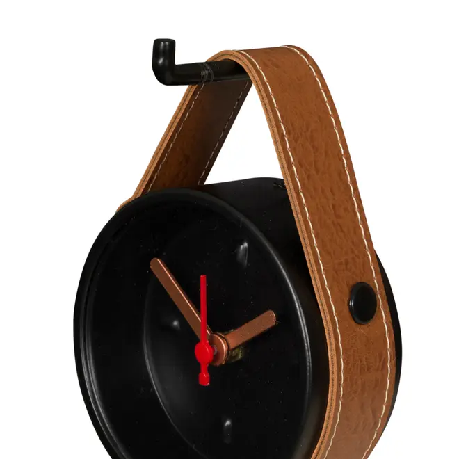 RELÓGIO DE MESA 11 CM PELICANO - PRETO/WHISKY - Foto 4