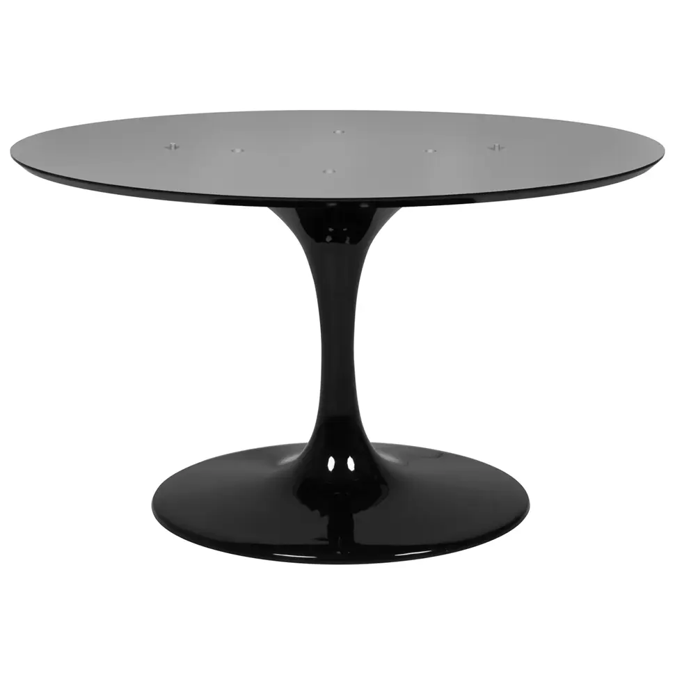 BASE DE MESA DE JANTAR CENTRAL OVAL AU 1,98 M TULIPE - PRETO BRILHANTE - Foto 1