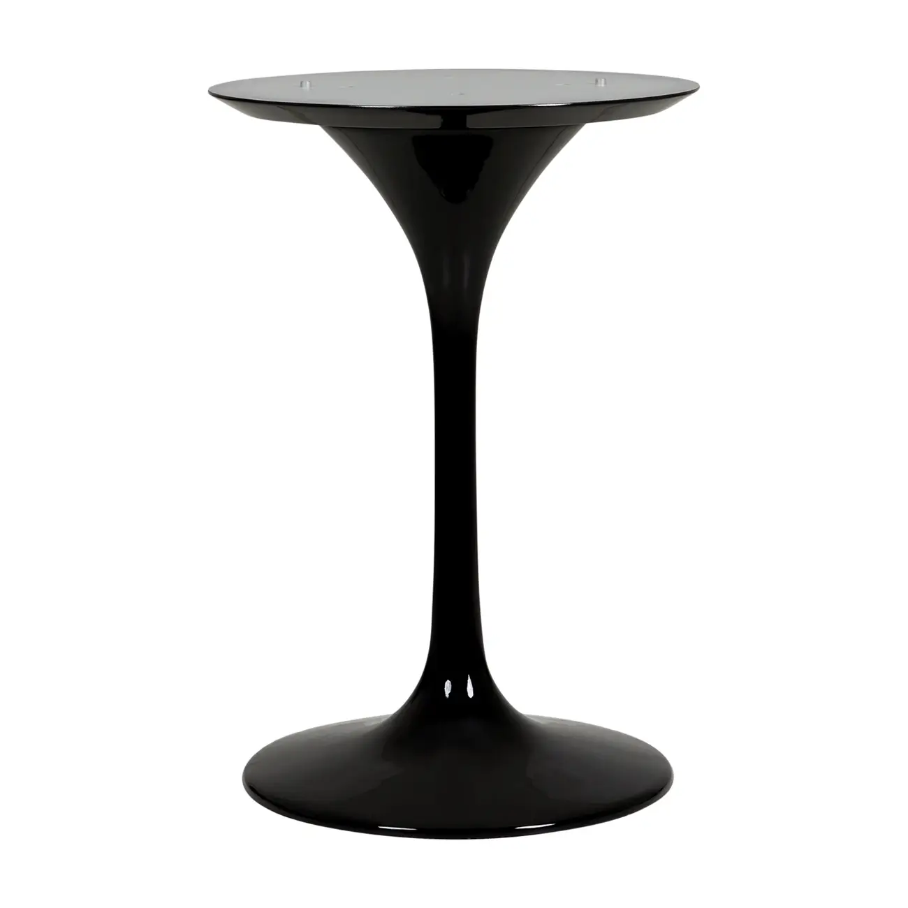BASE DE MESA DE JANTAR CENTRAL REDONDA AU 90 CM TULIPE - PRETO BRILHANTE - Foto 1