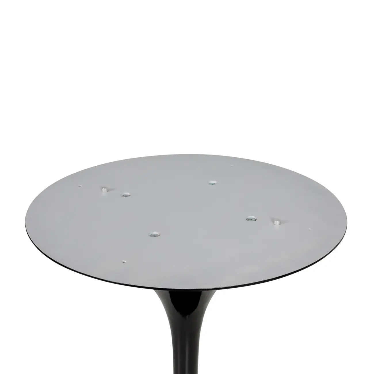 BASE DE MESA DE JANTAR CENTRAL REDONDA AU 90 CM TULIPE - PRETO BRILHANTE - Foto 3