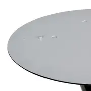 BASE DE MESA DE JANTAR CENTRAL REDONDA AU 90 CM TULIPE - PRETO BRILHANTE - Foto 4