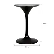 BASE DE MESA DE JANTAR CENTRAL REDONDA AU 90 CM TULIPE - PRETO BRILHANTE - Foto 5