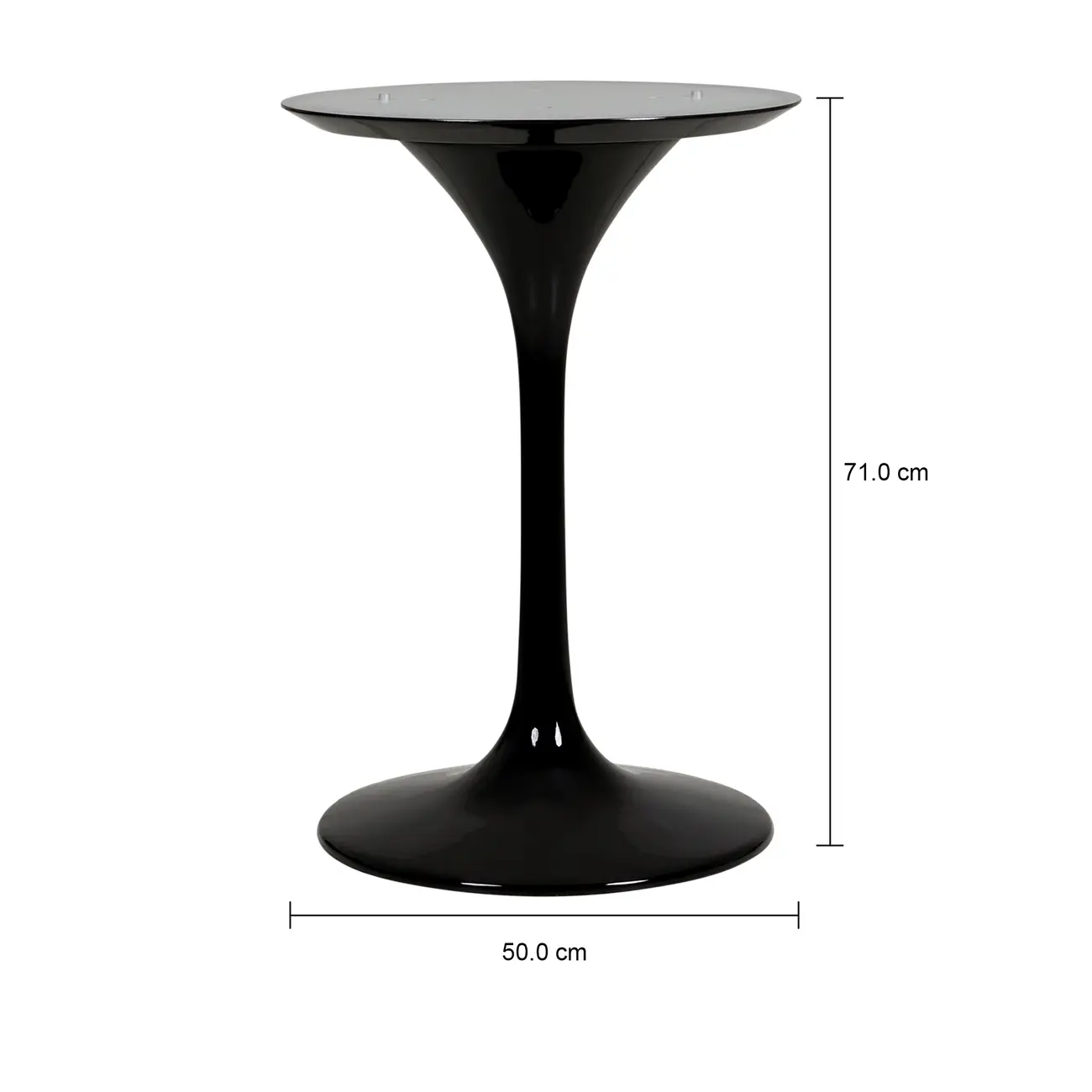 BASE DE MESA DE JANTAR CENTRAL REDONDA AU 90 CM TULIPE - PRETO BRILHANTE - Foto 5