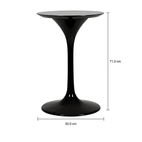 Imagem com medidas do produto BASE DE MESA DE JANTAR CENTRAL REDONDA AU 90 CM TULIPE