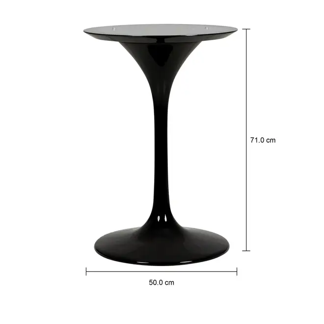 BASE DE MESA DE JANTAR CENTRAL REDONDA AU 90 CM TULIPE - PRETO BRILHANTE - Foto 5