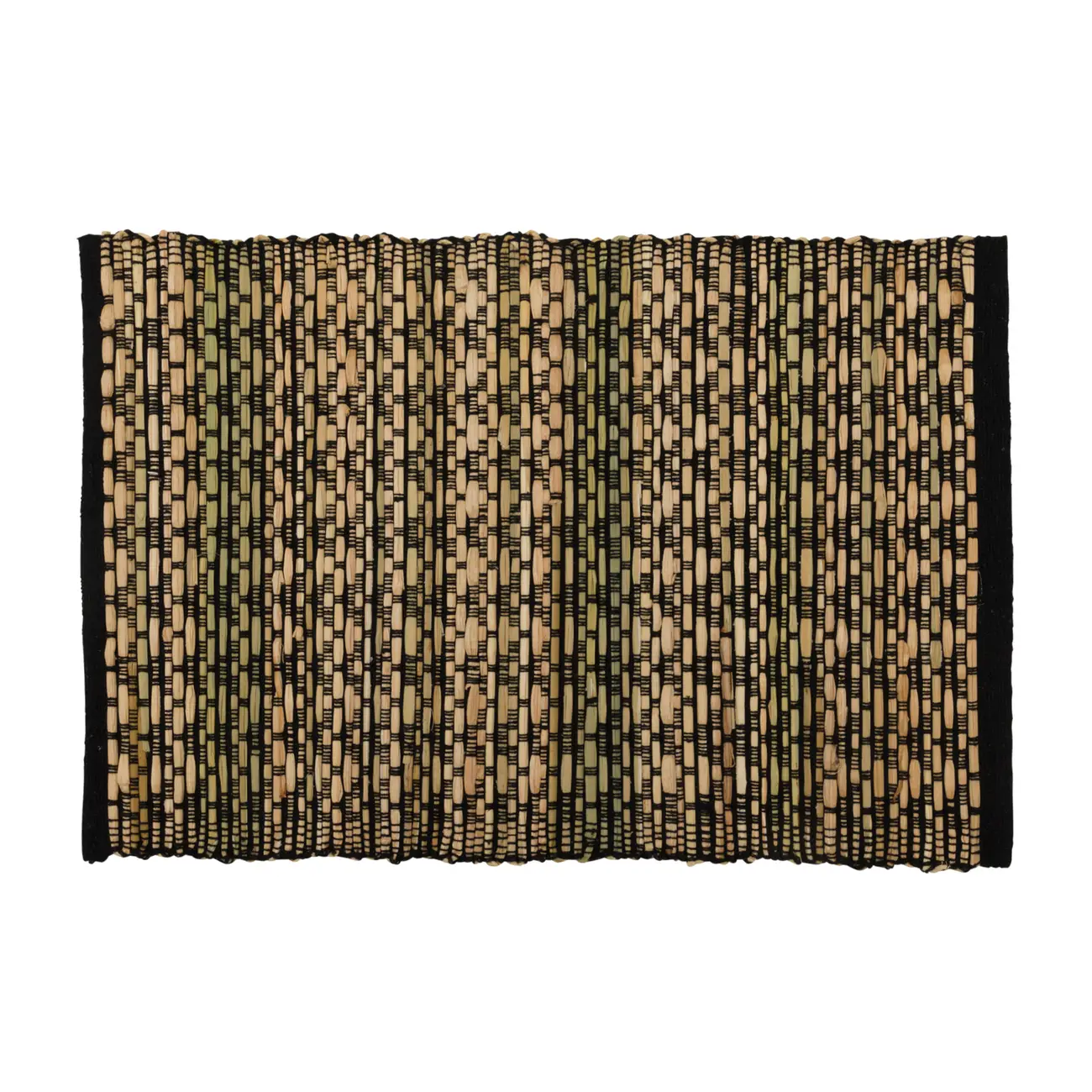 LUGAR AMERICANO 48 CM X 33 CM MUQUÉM - PRETO/FIBRA CLARA - Foto 1
