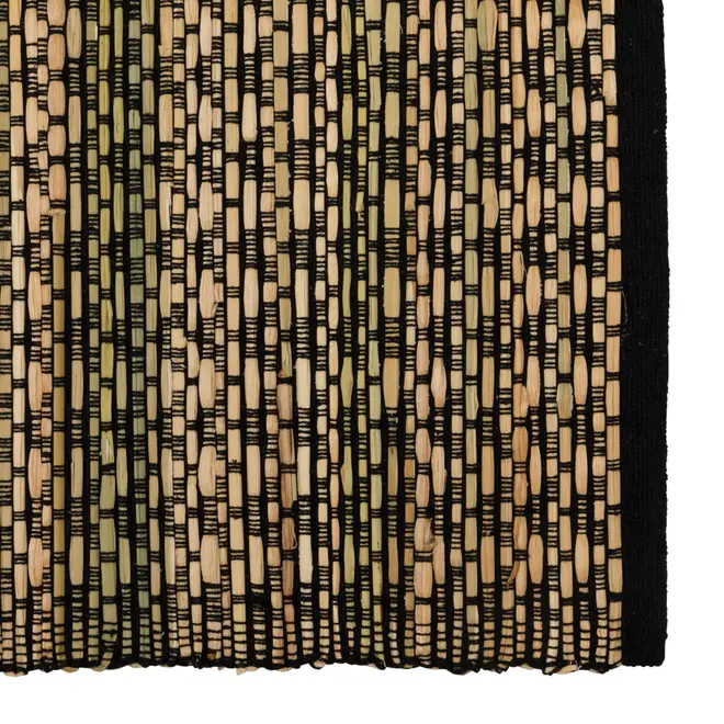 LUGAR AMERICANO 48 CM X 33 CM MUQUÉM - PRETO/FIBRA CLARA - Foto 2