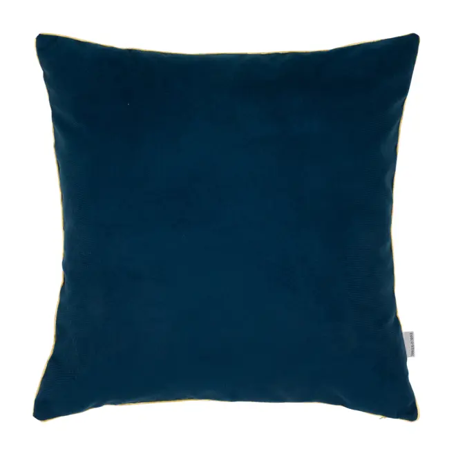 CAPA PARA ALMOFADA 45 CM X 45 CM VELÚ - GALAXY BLUE/DOURADO - Foto 1