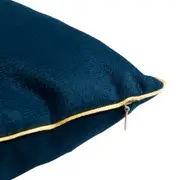 CAPA PARA ALMOFADA 45 CM X 45 CM VELÚ - GALAXY BLUE/DOURADO - Foto 3