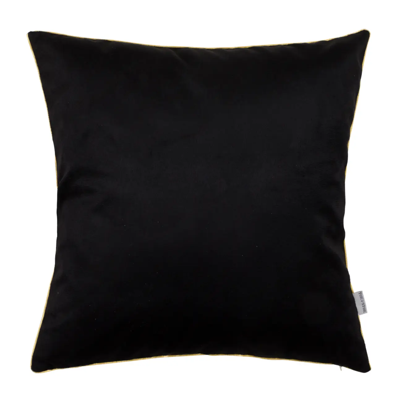 CAPA PARA ALMOFADA 45 CM X 45 CM VELÚ - PRETO/DOURADO - Foto 1