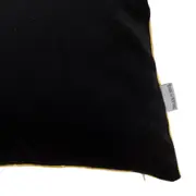 CAPA PARA ALMOFADA 45 CM X 45 CM VELÚ - PRETO/DOURADO - Foto 2
