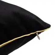 CAPA PARA ALMOFADA 45 CM X 45 CM VELÚ - PRETO/DOURADO - Foto 3