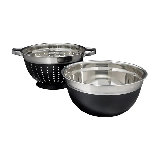 TIGELA REDONDA 24 CM LUNDY - PRETO/INOX - Foto 3