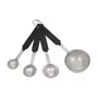 JOGO DE COLHERES MEDIDORAS 4 PEÇAS LUNDY - INOX/PRETO - Foto 1