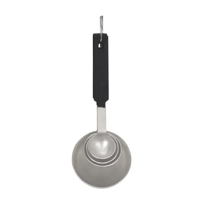 JOGO DE COLHERES MEDIDORAS 4 PEÇAS LUNDY - INOX/PRETO - Foto 2