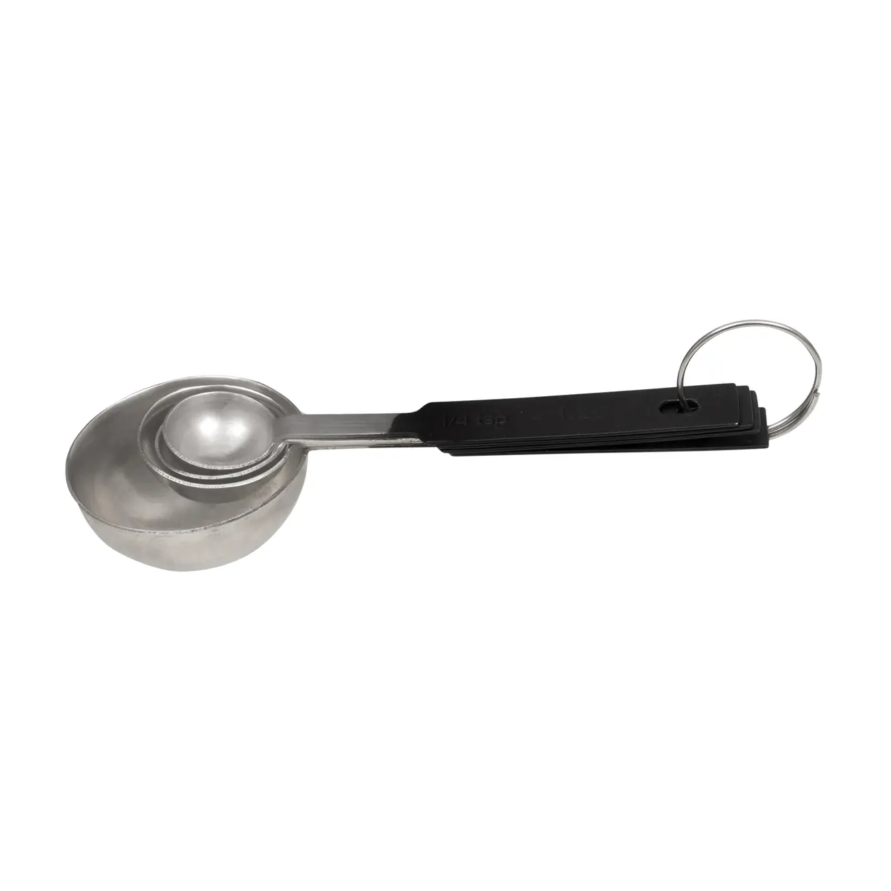 JOGO DE COLHERES MEDIDORAS 4 PEÇAS LUNDY - INOX/PRETO - Foto 4