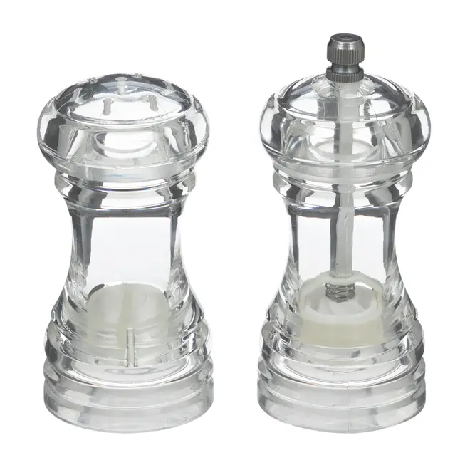 MOEDOR DE SAL E PIMENTA 11 CM COM 2 EMPIRE - INCOLOR/INOX - Foto 1
