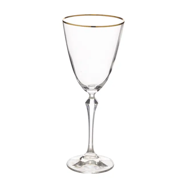 TAÇA DE ÁGUA 350 ML REALE - INCOLOR/DOURADO - Foto 1
