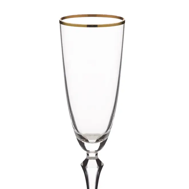 TAÇA CHAMPANHE 200 ML REALE - INCOLOR/DOURADO - Foto 2