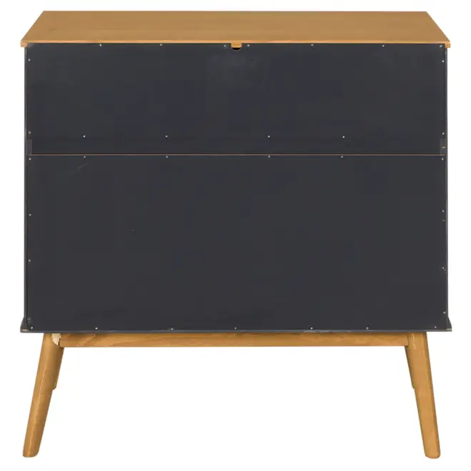BRIA CÔMODA 3 GAVETAS 80 CM X 40 CM - GRAFITE/AMÊNDOA - Foto 8