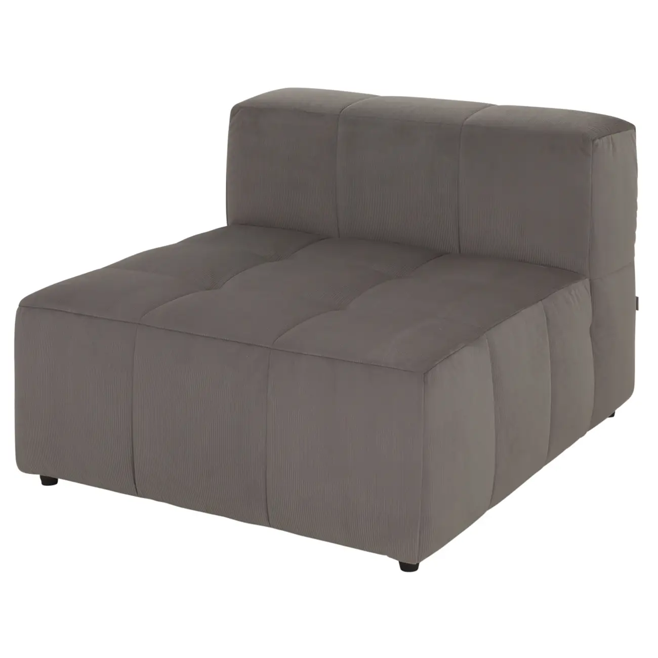 SOFÁ MODULAR 1 LUGAR SOFO - VELVET COTELÊ CINZA - Foto 1